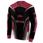 arkansas razorbacks futuristic pattern red black hoodie best selling