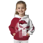 arkansas razorbacks graphic punisher red white hoodie best selling
