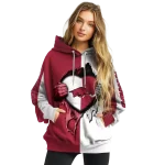 arkansas razorbacks heartbeat graphic red hoodie best selling