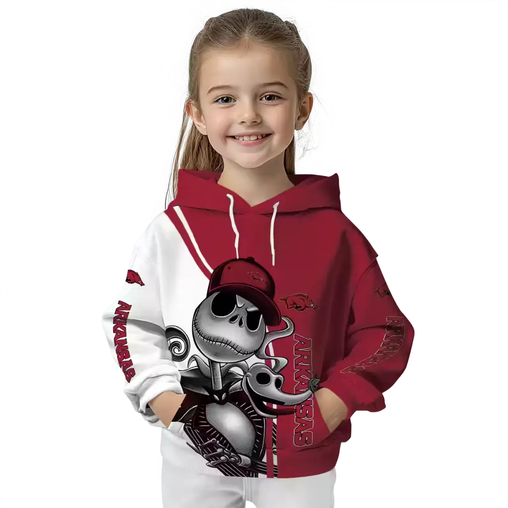 arkansas razorbacks jack skellington red hoodie top rated arkansas razorbacks jack skellington red hoodie top rated