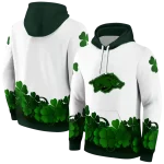 arkansas razorbacks lucky motif white green hoodie best selling