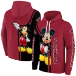 arkansas razorbacks mickey mouse red black hoodie best selling