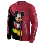 arkansas razorbacks mickey mouse red black hoodie best selling