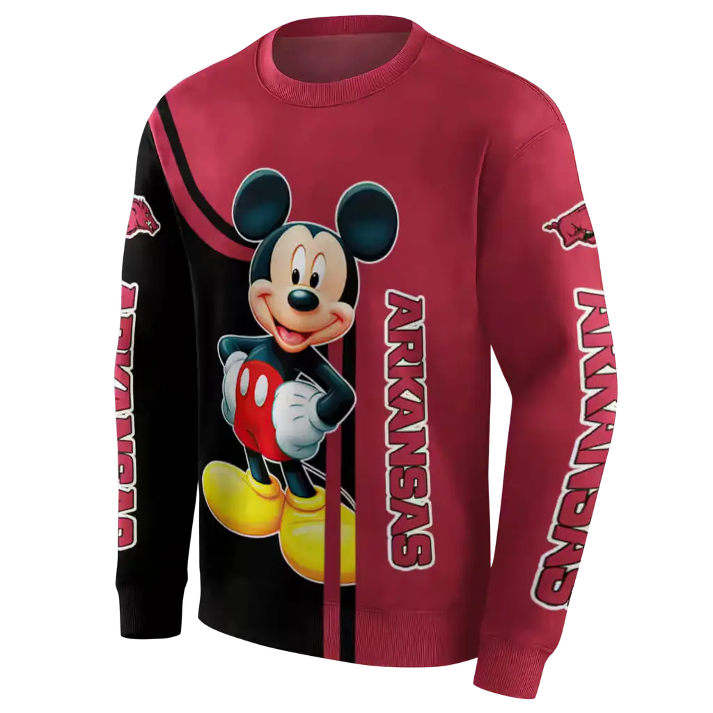 arkansas razorbacks mickey mouse red black hoodie new arrival arkansas razorbacks mickey mouse red black hoodie new arrival