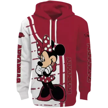 arkansas razorbacks minnie mouse red hoodie best selling