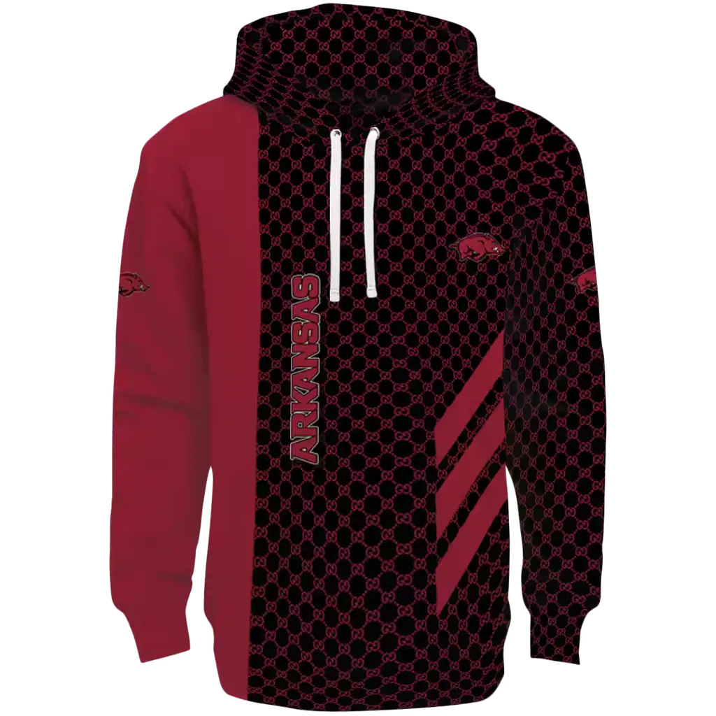 arkansas razorbacks monogram pattern red hoodie best selling arkansas razorbacks monogram pattern red hoodie best selling