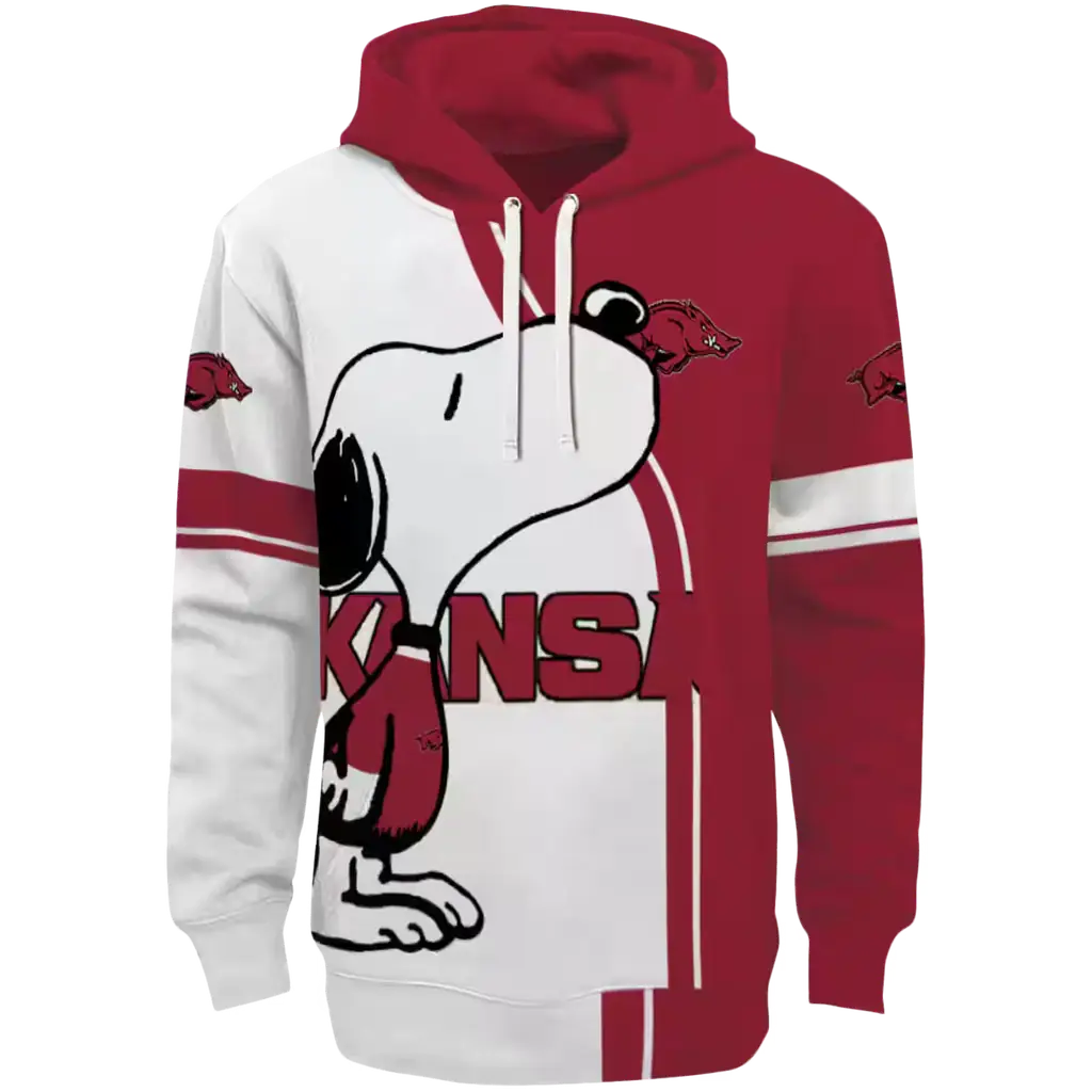 arkansas razorbacks playful snoopy red hoodie best selling arkansas razorbacks playful snoopy red hoodie best selling