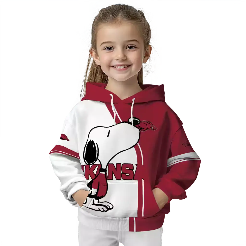 arkansas razorbacks playful snoopy red hoodie top rated arkansas razorbacks playful snoopy red hoodie top rated