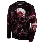 arkansas razorbacks skull artwork red black hoodie best selling