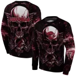 arkansas razorbacks skull artwork red black hoodie best selling