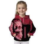 arkansas razorbacks skull motif red black hoodie best selling