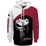 arkansas razorbacks skull punisher white black hoodie best selling