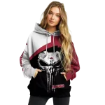arkansas razorbacks skull punisher white black hoodie best selling