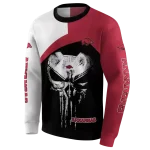 arkansas razorbacks skull punisher white black hoodie best selling