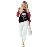 arkansas razorbacks skull punisher white black hoodie best selling