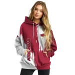 arkansas razorbacks splatter effect red hoodie best selling
