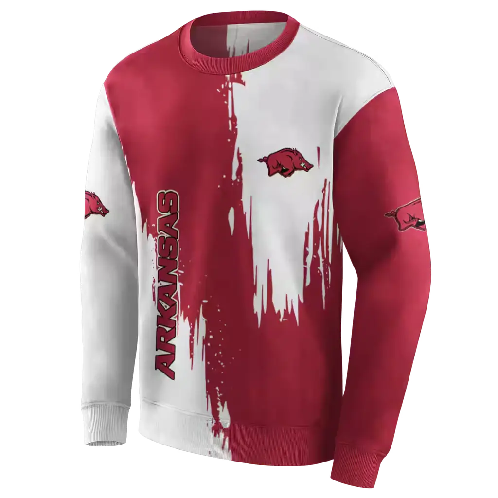 arkansas razorbacks splatter effect red hoodie new arrival arkansas razorbacks splatter effect red hoodie new arrival