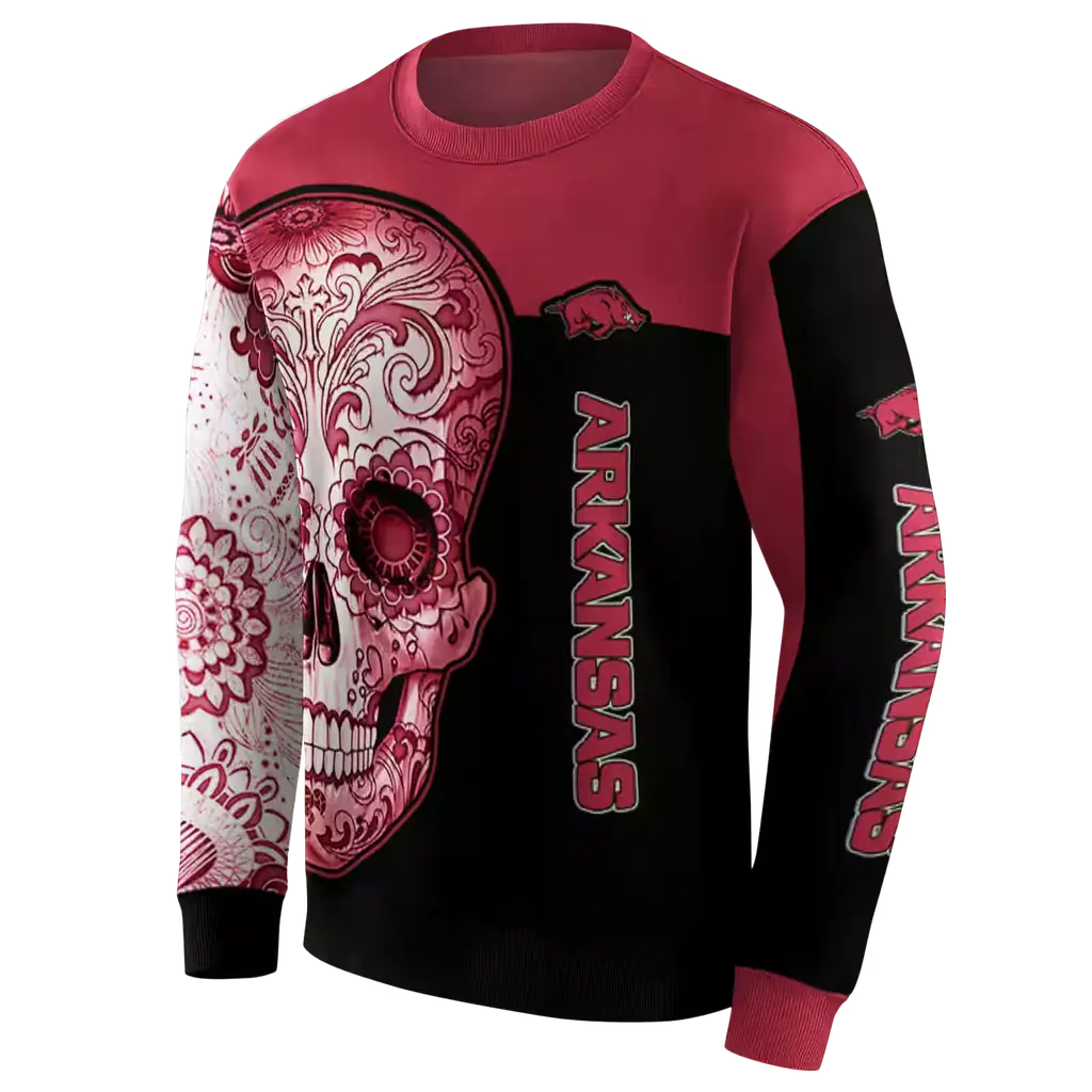 arkansas razorbacks sugar skull red black hoodie new arrival arkansas razorbacks sugar skull red black hoodie new arrival