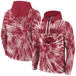 arkansas razorbacks tie dye pattern red hoodie best selling