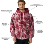 arkansas razorbacks tie dye pattern red hoodie best selling