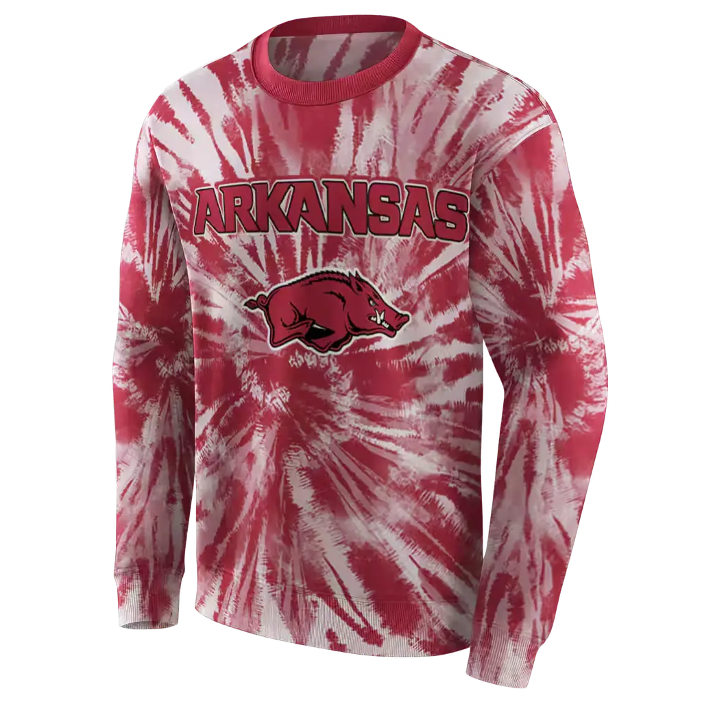 arkansas razorbacks tie dye pattern red hoodie new arrival arkansas razorbacks tie dye pattern red hoodie new arrival