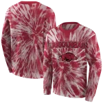 arkansas razorbacks tie dye pattern red hoodie best selling