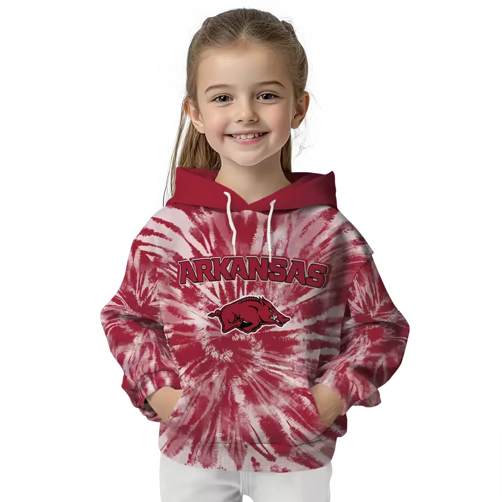arkansas razorbacks tie dye pattern red hoodie top rated arkansas razorbacks tie dye pattern red hoodie top rated