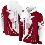 arkansas razorbacks triangular pattern red white hoodie best selling