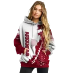 arkansas razorbacks triangular pattern red white hoodie best selling