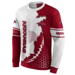 arkansas razorbacks triangular pattern red white hoodie best selling