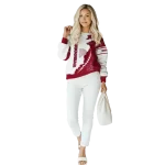 arkansas razorbacks triangular pattern red white hoodie best selling