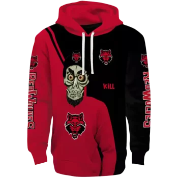 arkansas state red wolves achmed skull scarlet hoodie best selling
