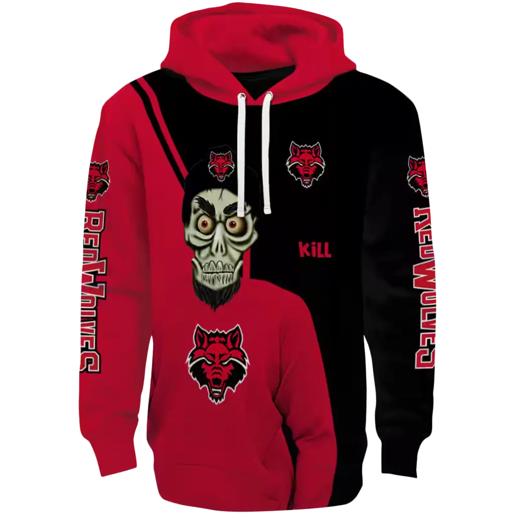 arkansas state red wolves achmed skull scarlet hoodie best selling arkansas state red wolves achmed skull scarlet hoodie best selling