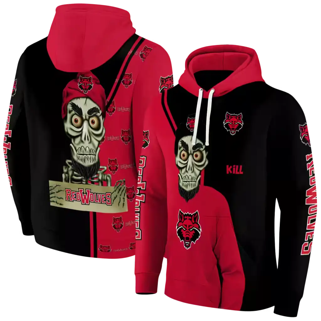 arkansas state red wolves achmed skull scarlet hoodie fashion forward arkansas state red wolves achmed skull scarlet hoodie fashion forward