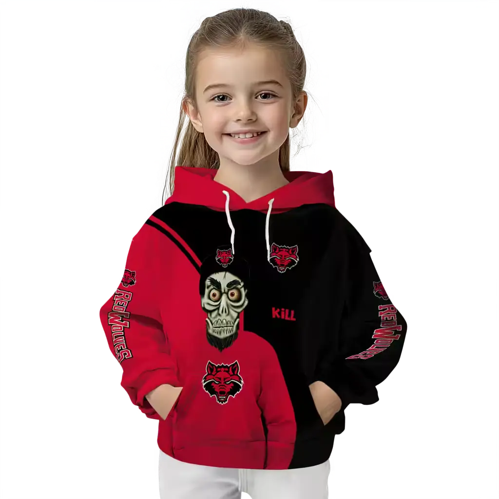 arkansas state red wolves achmed skull scarlet hoodie top rated arkansas state red wolves achmed skull scarlet hoodie top rated