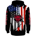 arkansas state red wolves american pride black hoodie best selling