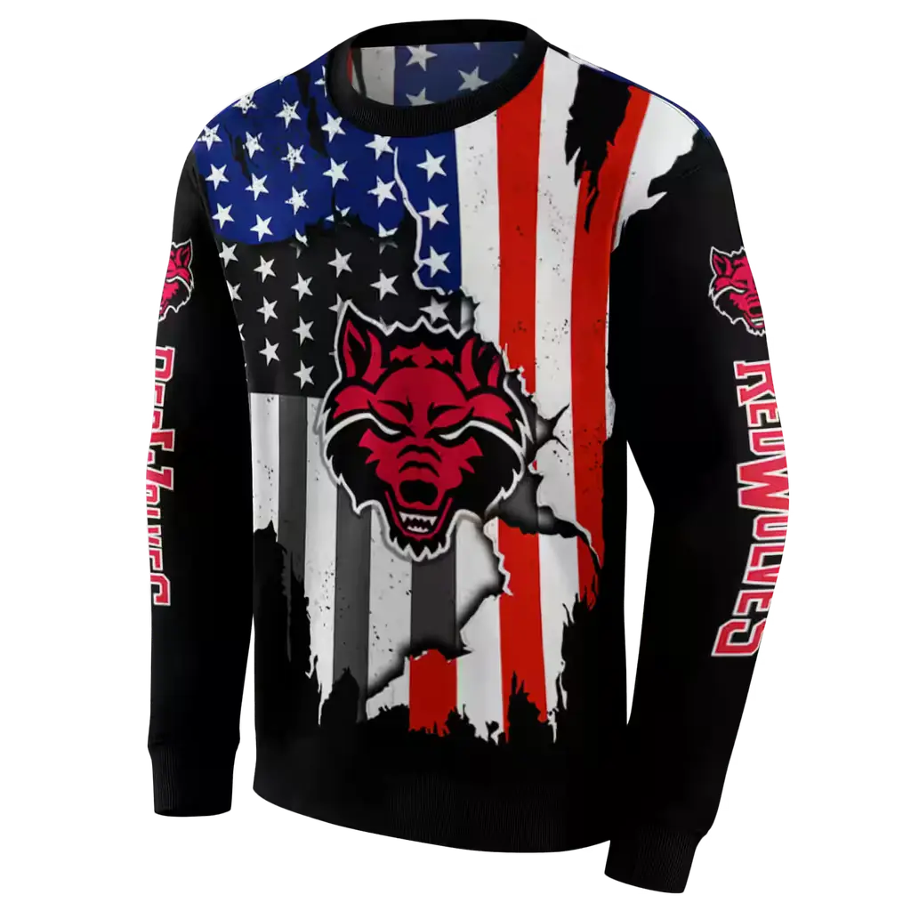 arkansas state red wolves american pride black hoodie new arrival arkansas state red wolves american pride black hoodie new arrival