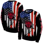 arkansas state red wolves american pride black hoodie best selling