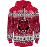 arkansas state red wolves christmas trees scarlet hoodie best selling