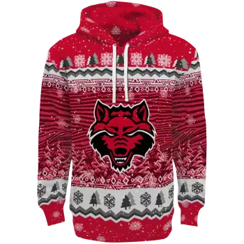 arkansas state red wolves christmas trees scarlet hoodie best selling