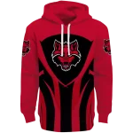 arkansas state red wolves concentric lines scarlet black hoodie best selling