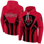 arkansas state red wolves concentric lines scarlet black hoodie best selling
