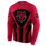 arkansas state red wolves concentric lines scarlet black hoodie best selling