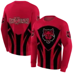 arkansas state red wolves concentric lines scarlet black hoodie best selling