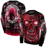 arkansas state red wolves demonic skull scarlet black hoodie best selling