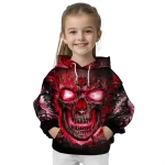arkansas state red wolves demonic skull scarlet black hoodie best selling
