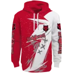 arkansas state red wolves dynamic slash scarlet white hoodie best selling