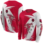 arkansas state red wolves dynamic slash scarlet white hoodie best selling