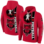 arkansas state red wolves football heartbeat scarlet hoodie best selling