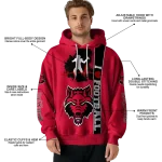arkansas state red wolves football heartbeat scarlet hoodie best selling